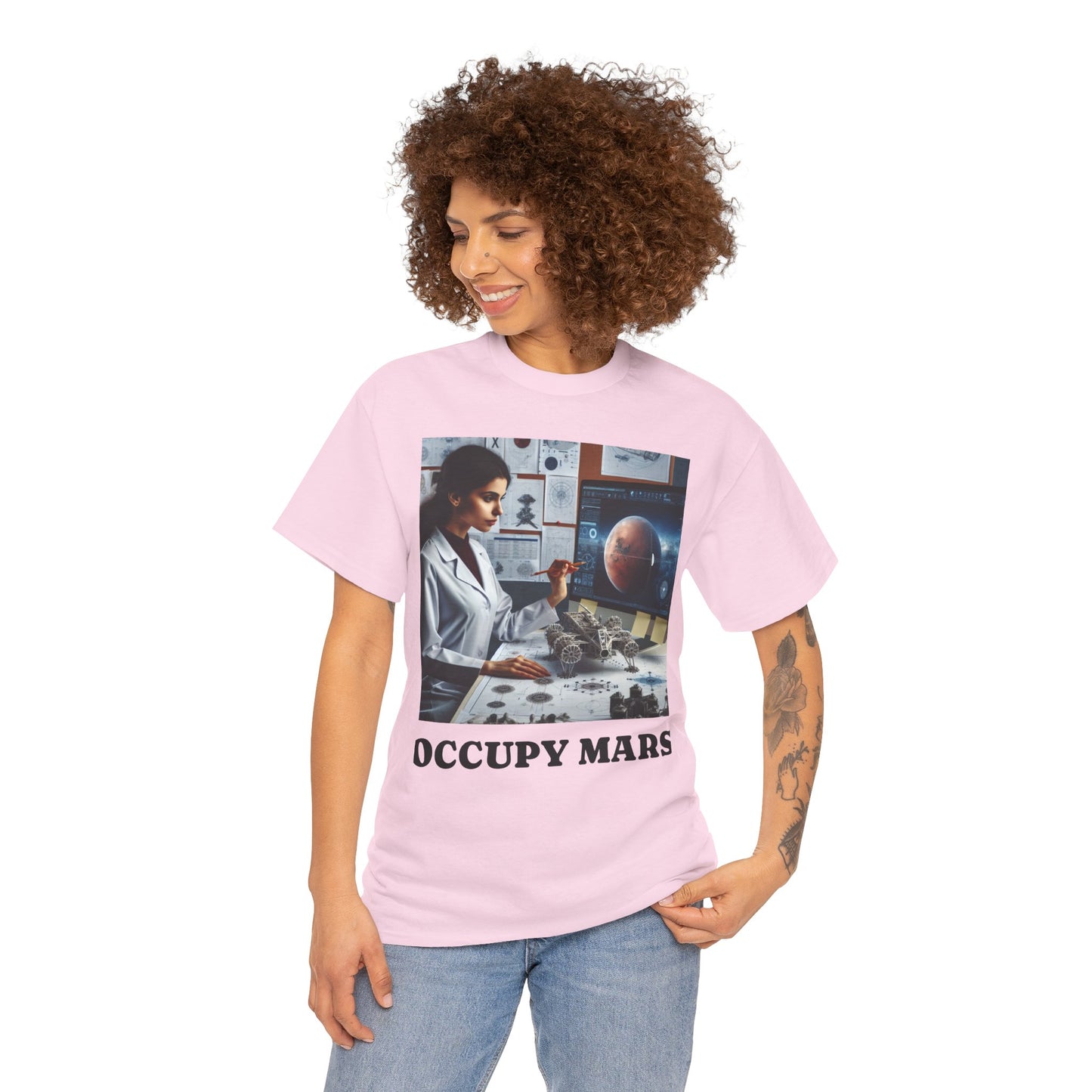 Unisex Sci-Fi Graphic Tee, "Occupy Mars" Shirt for Space Lovers, NASA Gift, Astronomy T-Shirt, Science-Fiction Apparel