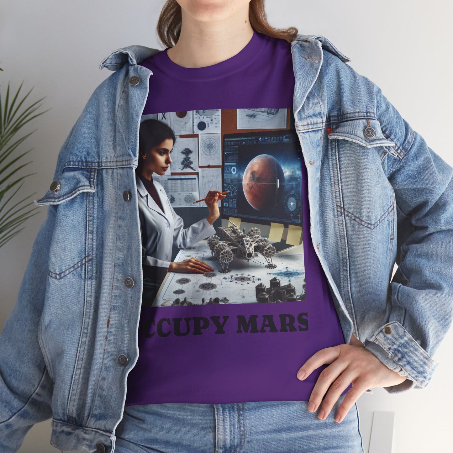 Unisex Sci-Fi Graphic Tee, "Occupy Mars" Shirt for Space Lovers, NASA Gift, Astronomy T-Shirt, Science-Fiction Apparel