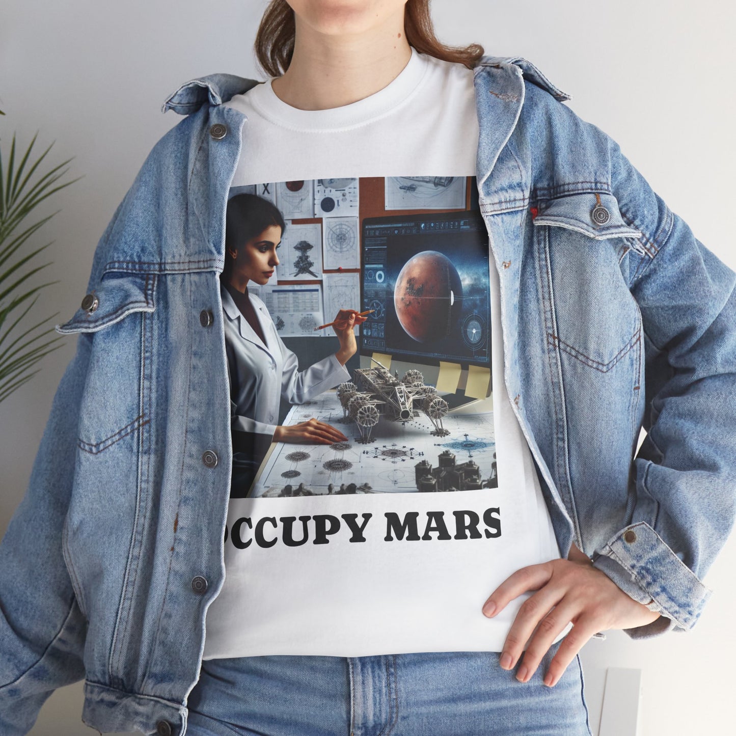 Unisex Sci-Fi Graphic Tee, "Occupy Mars" Shirt for Space Lovers, NASA Gift, Astronomy T-Shirt, Science-Fiction Apparel