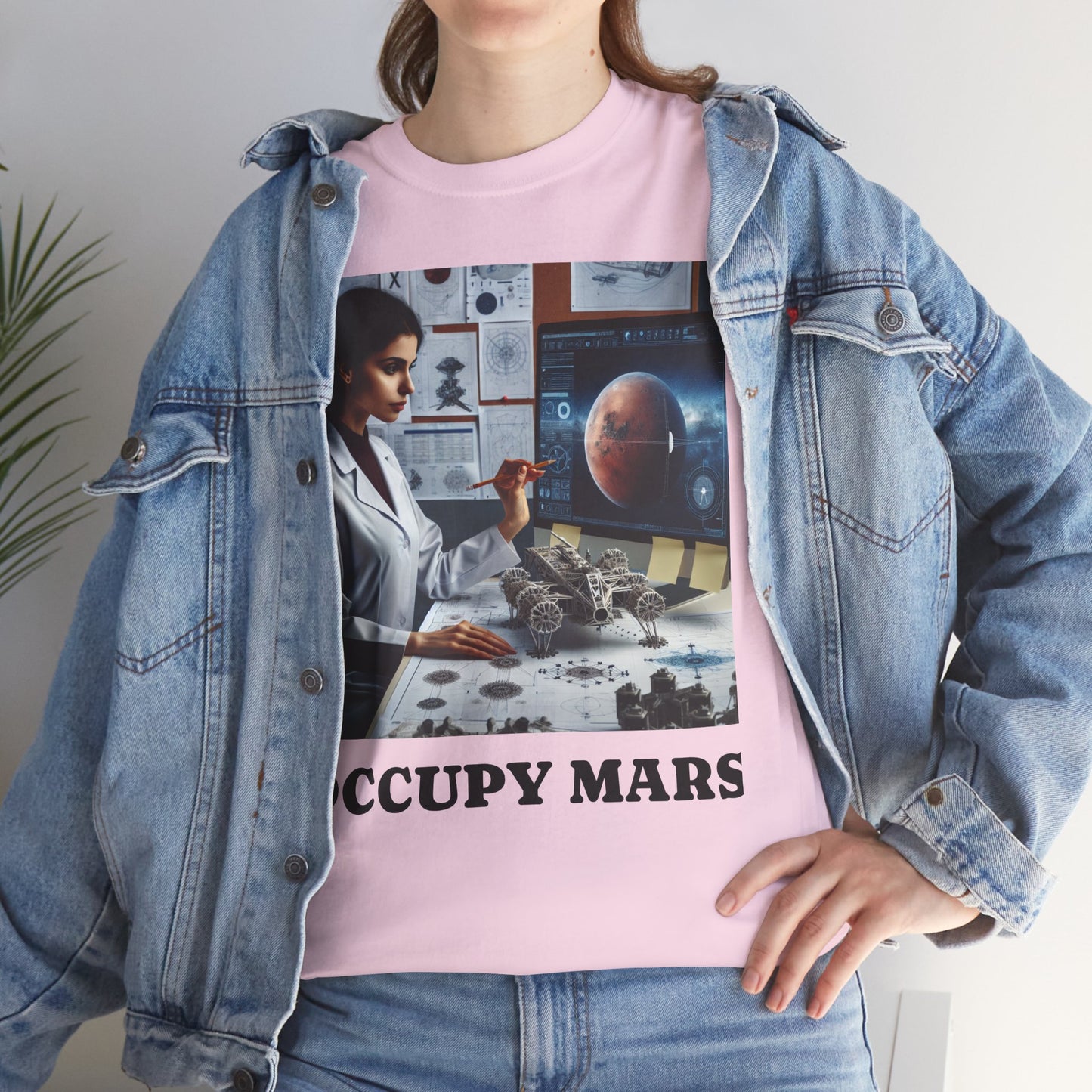 Unisex Sci-Fi Graphic Tee, "Occupy Mars" Shirt for Space Lovers, NASA Gift, Astronomy T-Shirt, Science-Fiction Apparel