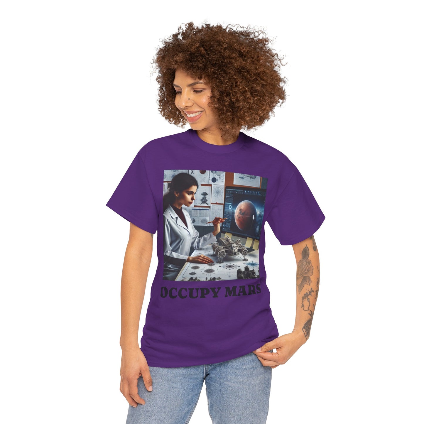 Unisex Sci-Fi Graphic Tee, "Occupy Mars" Shirt for Space Lovers, NASA Gift, Astronomy T-Shirt, Science-Fiction Apparel