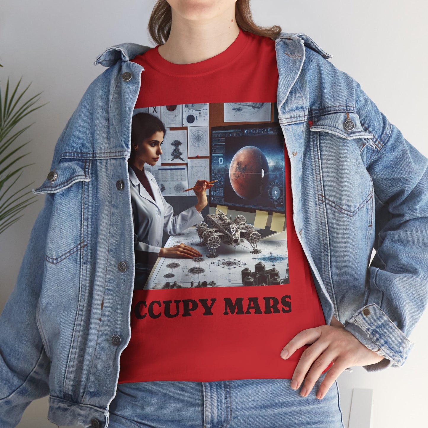 Unisex Sci-Fi Graphic Tee, "Occupy Mars" Shirt for Space Lovers, NASA Gift, Astronomy T-Shirt, Science-Fiction Apparel