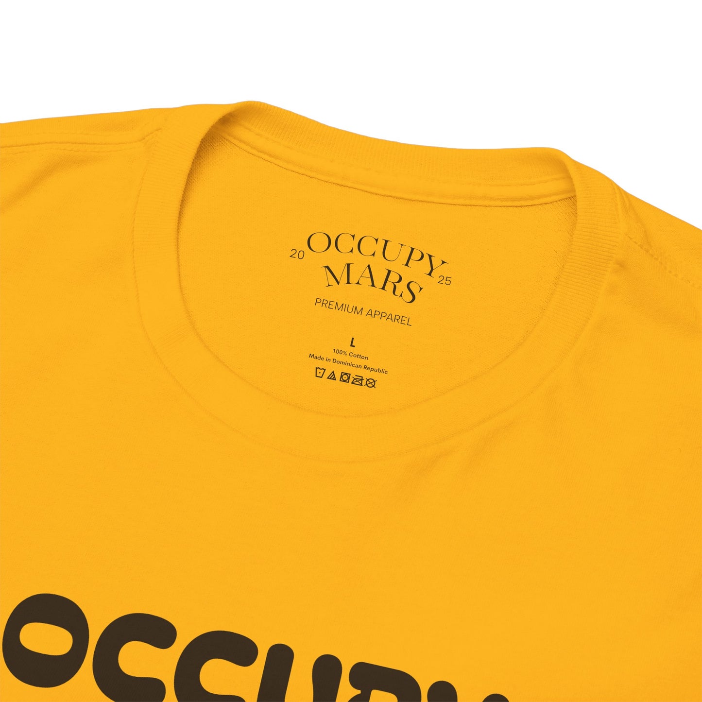 Occupy Mars Unisex Heavy Cotton Tee - Futuristic Space Shirt for Sci-Fi Lovers, Visionary Gift, Casual Wear, Trendy Apparel