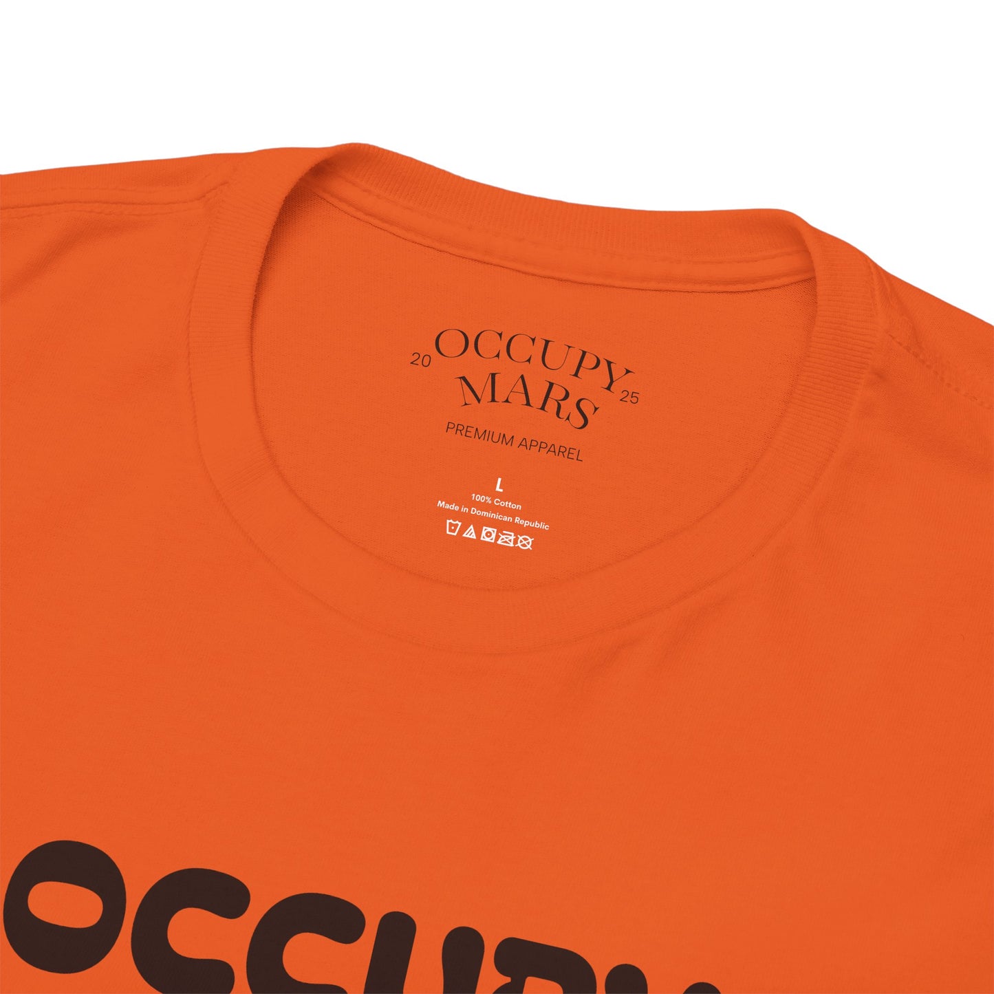 Occupy Mars Unisex Heavy Cotton Tee - Futuristic Space Shirt for Sci-Fi Lovers, Visionary Gift, Casual Wear, Trendy Apparel