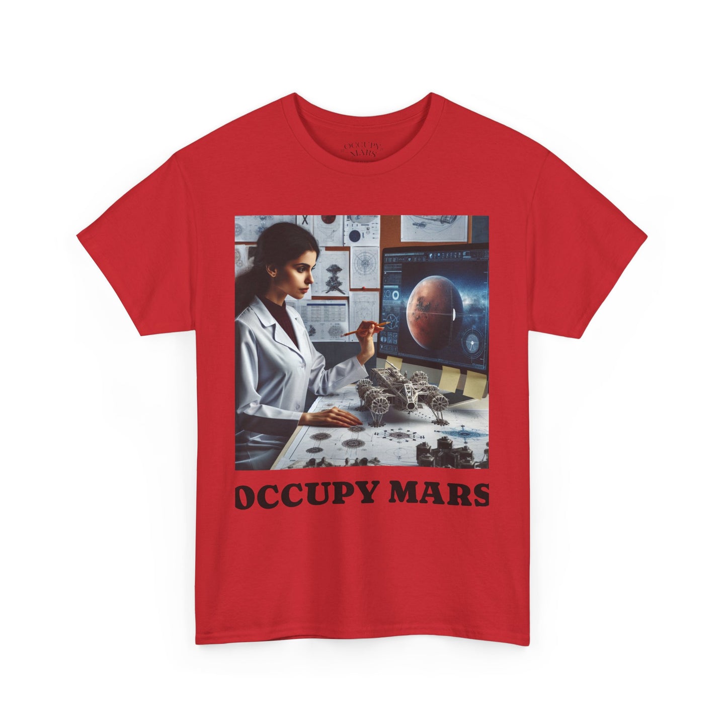 Unisex Sci-Fi Graphic Tee, "Occupy Mars" Shirt for Space Lovers, NASA Gift, Astronomy T-Shirt, Science-Fiction Apparel