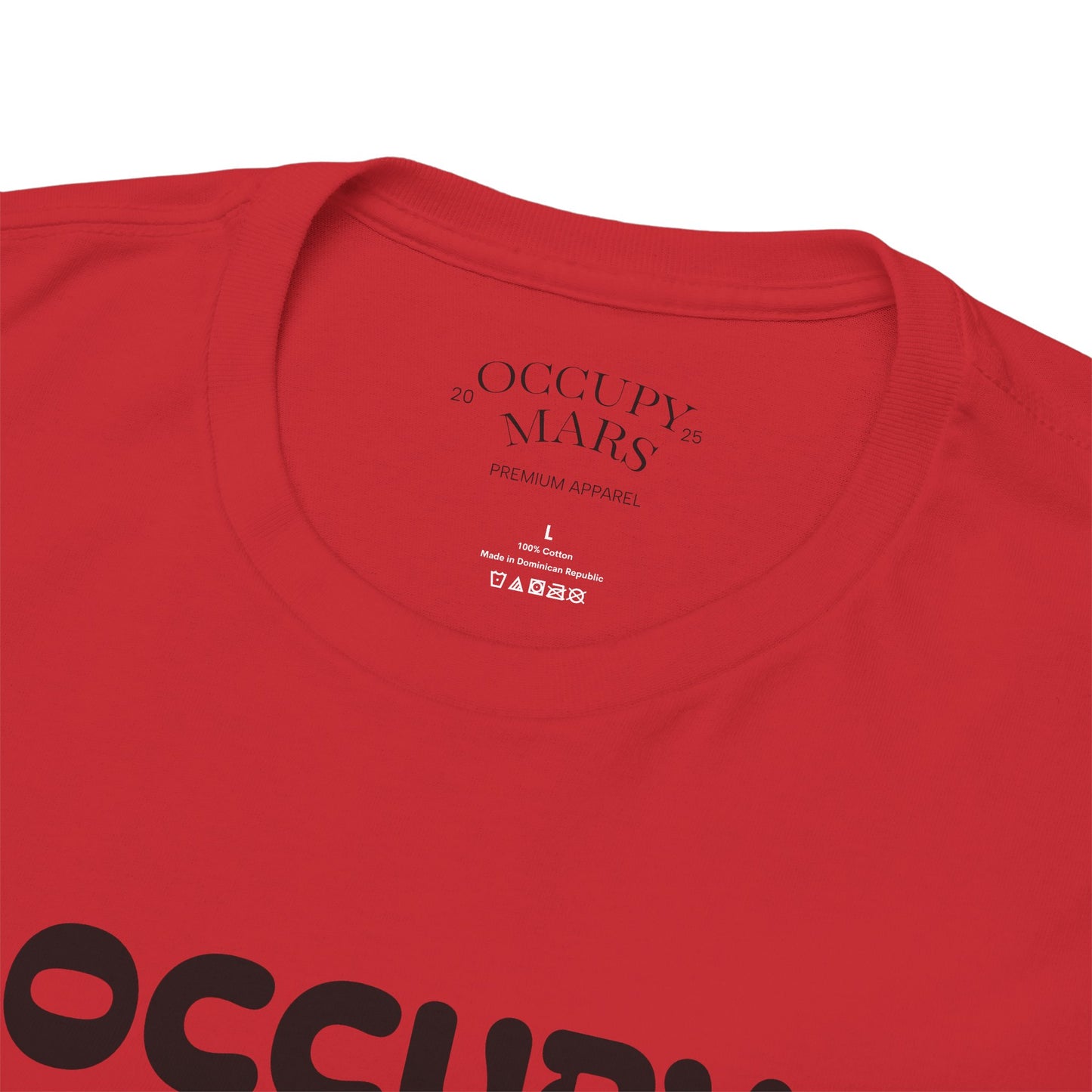 Occupy Mars Unisex Heavy Cotton Tee - Futuristic Space Shirt for Sci-Fi Lovers, Visionary Gift, Casual Wear, Trendy Apparel